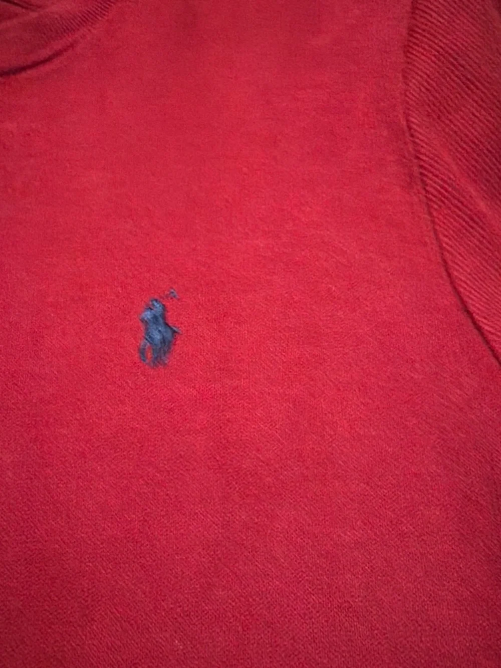 Ralph Lauren Kids Long Sleeve Crewneck Sweater - Burgundy with Navy Pony